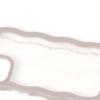 ウェーブデザインiPhoneケースiPhone14Pro グレー LAKOLE/ラコレ