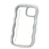 【LAKOLE/ラコレ】 ウェーブデザインiPhoneケース【iPhone13/14】 ブルー