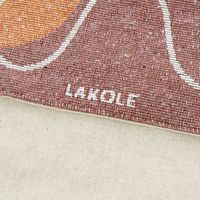 幾何学柄ジャカードタペ レッド LAKOLE/ラコレ