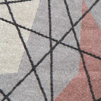 幾何学柄ジャカードタペ チャコール LAKOLE/ラコレ