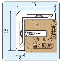 信栄物産 コーナーガード業務用穴あけタイプ35×35 黒 CHR-BK10 1台（直送品）