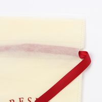 不織布巾着ギフトバッグ（S） アイボリー 1セット（2個） LAKOLE/ラコレ