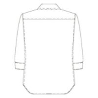 KAZEN マルチボタンダウンシャツ七分袖(男女兼用) ホワイト KZN107-80 LL 1枚（直送品）