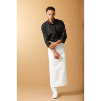 KAZEN マルチボタンダウンシャツ七分袖(男女兼用) ブラック KZN107-85 LL 1枚（直送品）