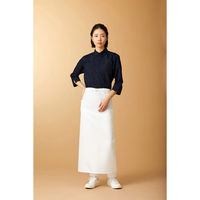 KAZEN マルチボタンダウンシャツ七分袖(男女兼用) ネイビー KZN107-88 3L 1枚（直送品）