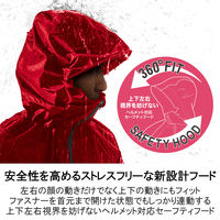 【レインウェア】Makku レインスーツ 上下セット 合羽（カッパ） レッド M AS-5110 1着