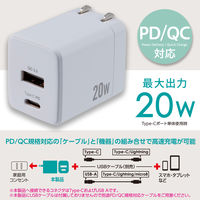 ナカバヤシ 20W PDアダプタ ホワイト JYU-ACU011W 1個