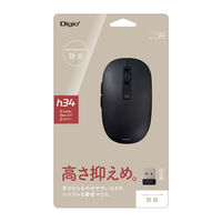 ナカバヤシ 無線静音5ボタンBlueLEDマウス/ブラック MUS-RKF218BK 1個