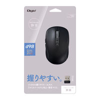 ナカバヤシ 無線静音5ボタンBlueLEDマウス/ブラック MUS-RKF216BK 1個