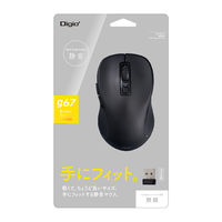 ナカバヤシ 無線静音5ボタンBlueLEDマウス/ブラック MUS-RKF214BK 1個