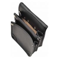 コヅチ 内側ポケット付レザー腰袋 A2 黒 1個（直送品）