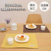 サンベルム ランチョンマット 30×40cm 撥水 リバーシブル イエロー K72504 1枚