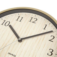 ノア精密株式会社 MAG掛時計 アズサ W-742 N-Z ナチュラル 1台 直径250mm クォーツ アナログ表示