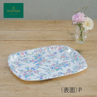 川島織物セルコン MINTON トレイ(小) ハドンフラワーパス 幅364×奥行286×高さ16ｍｍ ピンク JN1226 00P 1枚（直送品）