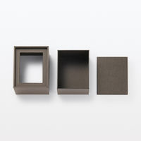 無印良品 フォトフレームにもなるトレカケース 約幅90×奥行110×高さ57mm ダークグレー 良品計画