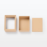 無印良品 フォトフレームにもなるポストカードケース 約幅123×奥行166×高さ57mm ベージュ 良品計画