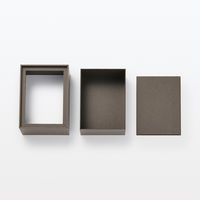 無印良品 フォトフレームにもなるポストカードケース 約幅123×奥行166×高さ57mm ダークグレー 良品計画