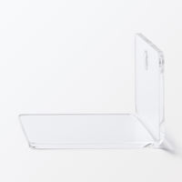 無印良品 壁に付けられるアクリルディスプレイ L字型 約幅7×奥行7×高さ5cm 石こうボード用 1セット（1個×2） 良品計画