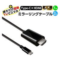 エアージェイ ミラーリングケーブルHDMI to Type-C 60Hz 2m AHD-C2M 1本
