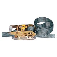 パーマンコーポレーション ベルト荷締機 ラッシングベルト 巾38 固定0.5m 巻取2.5m Eクリップ 6472200000 1個（直送品）