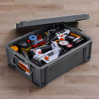 【バックルコンテナ】アイリスオーヤマ コンテナ 金属バックル コンテナボックス 容量21.3L BL-22R チャコールグレー 1個