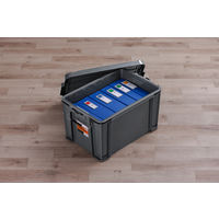 【バックルコンテナ】アイリスオーヤマ コンテナ 金属バックル コンテナボックス 容量43.4L BL-45R チャコールグレー 1個