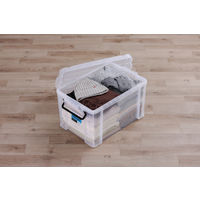 【バックルコンテナ】アイリスオーヤマ コンテナ プラスチック製バックル コンテナボックス 容量43.4L BL-45P クリア 1個