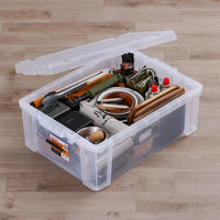 【バックルコンテナ】アイリスオーヤマ コンテナ 金属バックル コンテナボックス 容量39.4L BL-43R クリア 1個