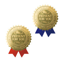 ヘッズ ブルーリボンプレゼントシール-8 SG-8 1パック(100枚)