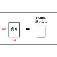 山櫻 Kカラー封筒 角4 Kクリーム 85 20125694 1袋(100枚)