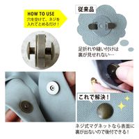 日本紐釦貿易 ネジ式マグネットボタン 5mmxφ19mm M75-S-1P 1組