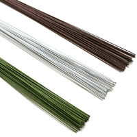 日本紐釦貿易 NBK つまみ細工 ワイヤー 緑色 長さ36cm 38本入 S58G24 1袋