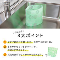 ごみっこポイ 自立型 水切りゴミ袋 スタンドタイプ E グリーン 30枚入 1セット（1袋×5）ネクスタ