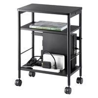 サンワサプライ 高さ可変ワゴン 幅500×奥行300×高さ620～740mm ブラック WG-MX01BK 1台（直送品）