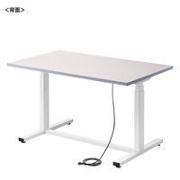 サンワサプライ 電動昇降作業台 塩ビ天板 幅1200×奥行750mm ベージュ×ホワイト ERD-WDKP12075BG 1台（直送品）