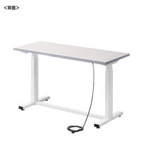 サンワサプライ 電動昇降作業台 塩ビ天板 幅1200×奥行500mm ベージュ×ホワイト ERD-WDKP12050BG 1台（直送品）