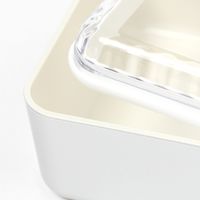 モノクロシルバードームランチボックス ホワイト LAKOLE/ラコレ