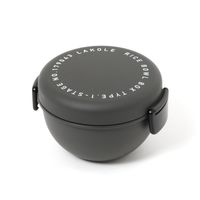 モノクロどんぶりランチボックス ブラック LAKOLE/ラコレ