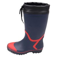 コーコス信岡 紳士カバー付きカラーブーツ L レッド×ネイビー HB-788 1足（直送品）