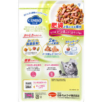 コンボ キャット 肥満が気になる猫用 まぐろ味・かつお節・かつおチップ添え 国産 600g（120g×5袋）3袋 キャットフード