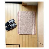 マルナカ 日本製バスマット:コットンライン45x60cmピンク 2021 1セット(5枚)（直送品）