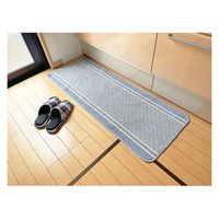 マルナカ 日本製キッチンマット:コットンライン45x120cmブルー 1824 1セット(3枚)（直送品）