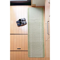 マルナカ 日本製キッチンマット:コットンライン45x180cmグリーン 1827 1枚（直送品）