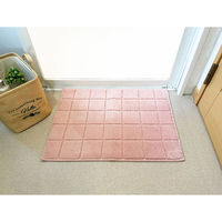 マルナカ 日本製バスマット:Mサイズ45x60cmピンク 2354 1セット(10枚)（直送品）
