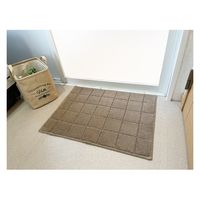 マルナカ 日本製バスマット:Mサイズ45x60cmベージュ 2355 1セット(3枚)（直送品）