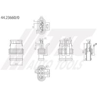 JTC ハウジング3極F(メス端子用) 44.23660/0 1個 506-2515（直送品）