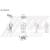 JTC ハウジング3極M(オス端子用) 44.23650/0 1個 506-7284（直送品）