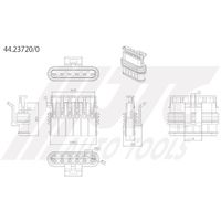 JTC ハウジング6極F(メス端子用) 44.23720/0 1個 506-4157（直送品）