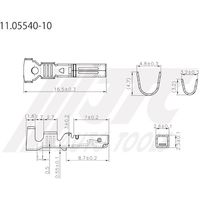 JTC メス端子適用電線1.5~2.5mm2 10個入り 11.05540-10 1袋(10個) 507-3603（直送品）