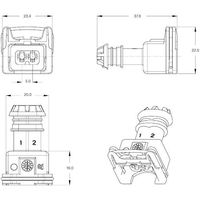 JTC インジェクターコネクター茶 44.21896 1袋(10個) 506-4109（直送品）